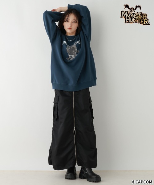 RAGEBLUE（レイジブルー）の「【MONSTER HUNTER/モンスターハンター】コラボ/キャラクタープリントスウェット（スウェット・メンズ・ブラック/グレー/ブルー/ホワイト・LARGE/MEDIUM）」の13枚目の写真