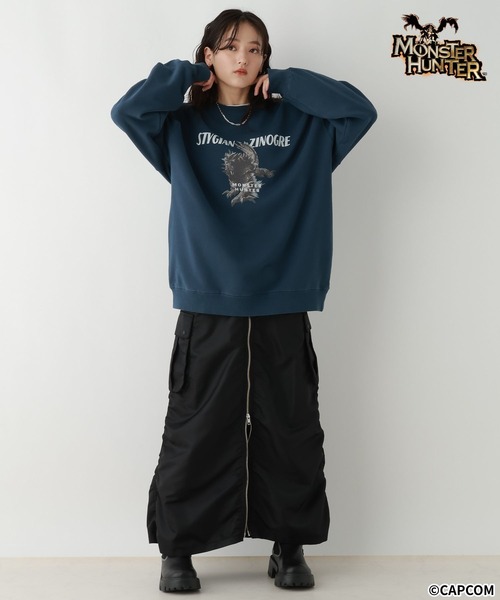 RAGEBLUE（レイジブルー）の「【MONSTER HUNTER/モンスターハンター】コラボ/キャラクタープリントスウェット（スウェット・メンズ・ブラック/グレー/ブルー/ホワイト・LARGE/MEDIUM）」の14枚目の写真