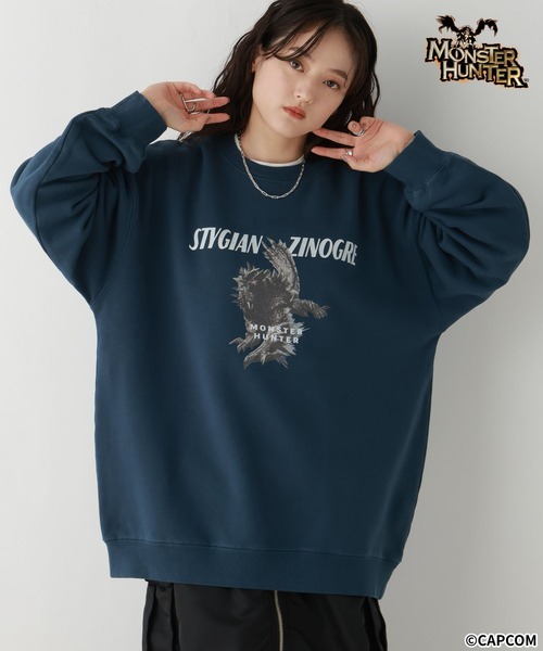 RAGEBLUE（レイジブルー）の「【MONSTER HUNTER/モンスターハンター】コラボ/キャラクタープリントスウェット（スウェット・メンズ・ブラック/グレー/ブルー/ホワイト・LARGE/MEDIUM）」の15枚目の写真