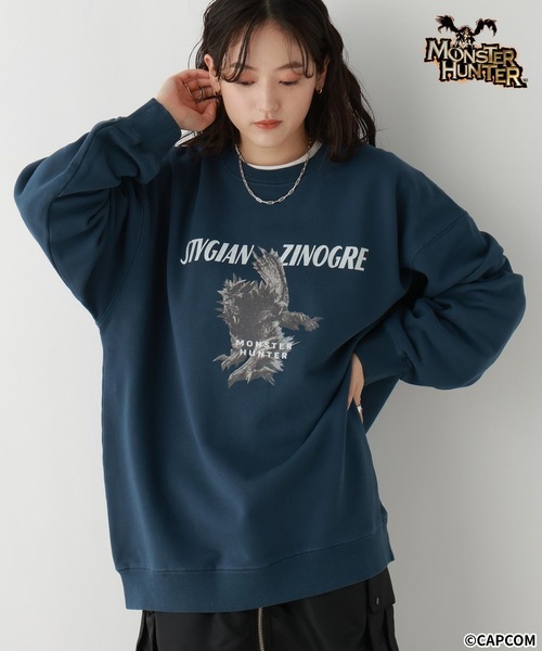 RAGEBLUE（レイジブルー）の「【MONSTER HUNTER/モンスターハンター】コラボ/キャラクタープリントスウェット（スウェット・メンズ・ブラック/グレー/ブルー/ホワイト・LARGE/MEDIUM）」の16枚目の写真