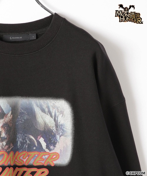 RAGEBLUE（レイジブルー）の「【MONSTER HUNTER/モンスターハンター】コラボ/キャラクタープリントスウェット（スウェット・メンズ・ブラック/グレー/ブルー/ホワイト・LARGE/MEDIUM）」の21枚目の写真