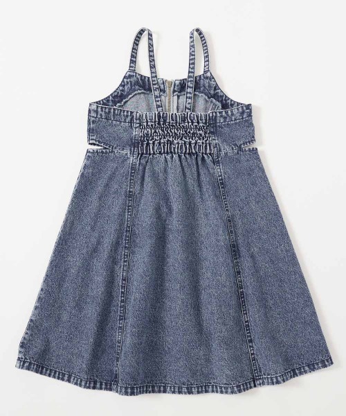 devirock（デビロック）の「ライトオンス ケミカルデニム ジャンスカ（サロペット/オーバーオール・キッズ・ブラック系/ブルー系その他・100cm/110cm/120cm/130cm/140cm/150cm/160cm）」の7枚目の写真