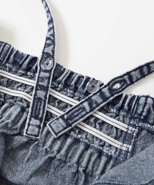 devirock（デビロック）の「ライトオンス ケミカルデニム ジャンスカ（サロペット/オーバーオール・キッズ・ブラック系/ブルー系その他・100cm/110cm/120cm/130cm/140cm/150cm/160cm）」の11枚目の写真