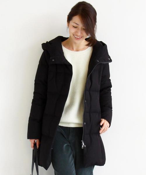 BEAUTY&YOUTH UNITED ARROWS（ビューティーアンドユースユナイテッドアローズ）の「BY∵ フードロングダウン◆（ダウンジャケット/コート・レディース・ブラック/ダークグレー・SMALL/MEDIUM）」の2枚目の写真