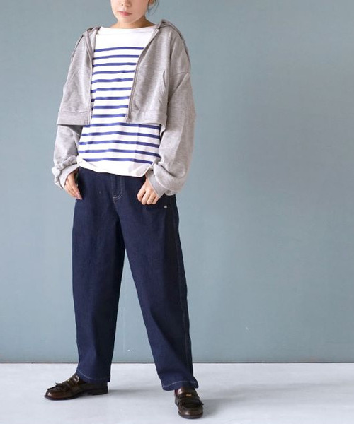 e-zakkamania stores(イーザッカマニアストアーズ)の「AIRジョグデニム コクーンパンツ(デニムパンツ・レディース・ブラック系/グレー系/ワンウォッシュ/ネイビー系/ライトブルー・L/M)」の7枚目の写真