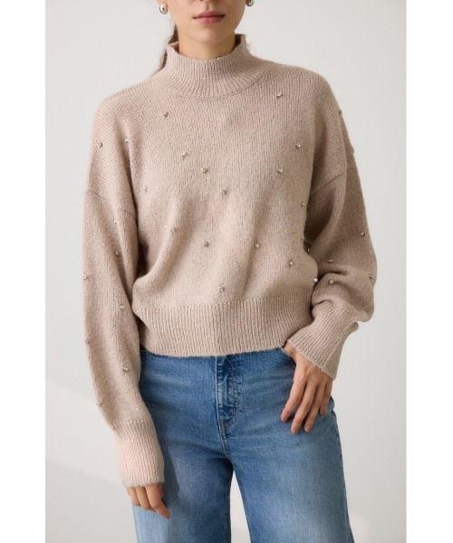 【セール】ラインストーンニット（ニット/セーター）｜crie conforto（クリーコンフォルト）