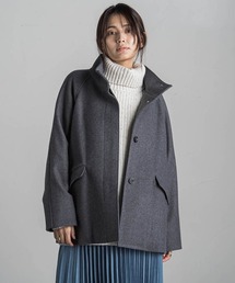 メイソングレイsocollaスウェードボンディングミドル丈コート