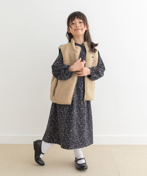 URBAN RESEARCH DOORS（アーバンリサーチドアーズ）の「『親子リンク』フラワープリントワンピース(KIDS)（ワンピース・キッズ・ネイビー/ブラック・105/120/135）」の17枚目の写真