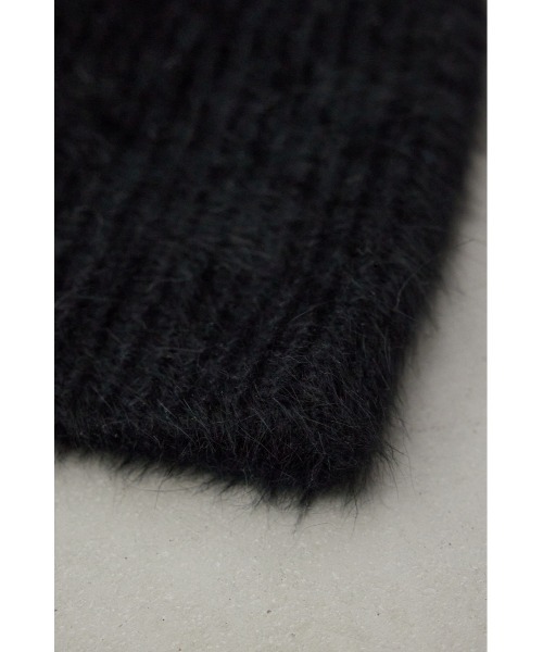 AZUL by moussy（アズールバイマウジー）の「シャギーニットビーニー（ニットキャップ/ビーニー・レディース・ライトグレー/ブラック・FREE）」の10枚目の写真