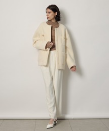 CADUNE（カデュネ）の「ノーカラーポケットコート（ダウンジャケット