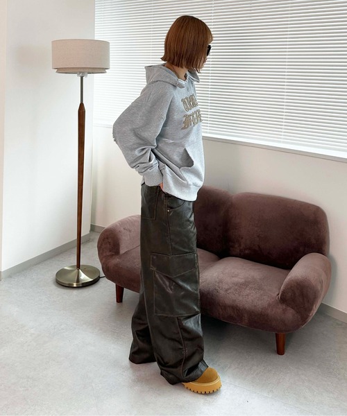 sedacle(セダクル)の「裏毛ダメージパーカー(パーカー・メンズ・グレー/チャコールグレー/ボルドー・SMALL/MEDIUM/LARGE)」の20枚目の写真