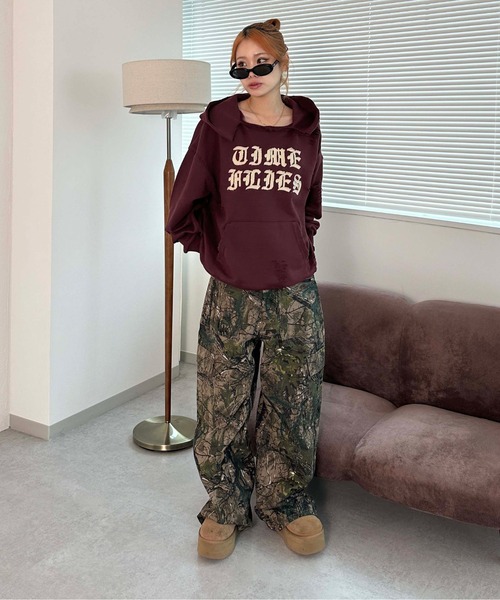 sedacle(セダクル)の「裏毛ダメージパーカー(パーカー・メンズ・グレー/チャコールグレー/ボルドー・SMALL/MEDIUM/LARGE)」の14枚目の写真