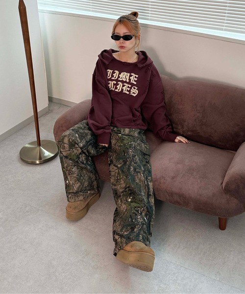 sedacle(セダクル)の「裏毛ダメージパーカー(パーカー・メンズ・グレー/チャコールグレー/ボルドー・SMALL/MEDIUM/LARGE)」の13枚目の写真