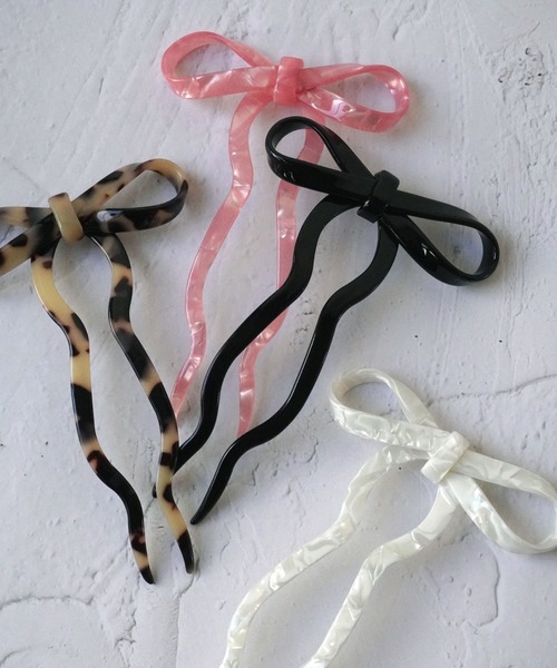 セール】【 Port / ポート 】 リボン アクリル かんざし #（その他ヘア