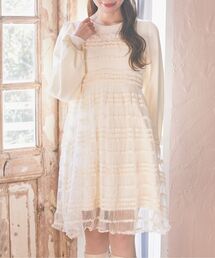 Areeam | チュールドッキングニットワンピース(ワンピース)