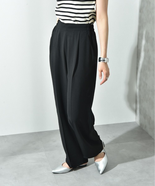 INTERPLANET(インタープラネット)の「サラサラ合繊センタープレスパンツ(その他パンツ・レディース・ブラック/チャコールグレー/ブラウン・FREE)」の7枚目の写真