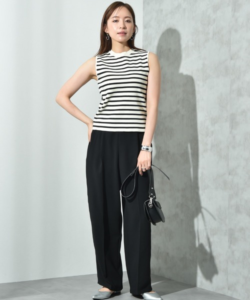 INTERPLANET(インタープラネット)の「サラサラ合繊センタープレスパンツ(その他パンツ・レディース・ブラック/チャコールグレー/ブラウン・FREE)」の5枚目の写真