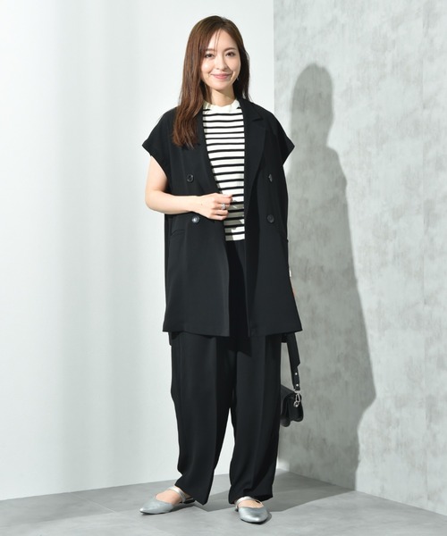 INTERPLANET(インタープラネット)の「サラサラ合繊センタープレスパンツ(その他パンツ・レディース・ブラック/チャコールグレー/ブラウン・FREE)」の12枚目の写真