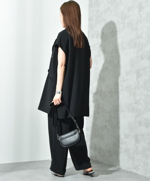 INTERPLANET(インタープラネット)の「サラサラ合繊センタープレスパンツ(その他パンツ・レディース・ブラック/チャコールグレー/ブラウン・FREE)」の13枚目の写真