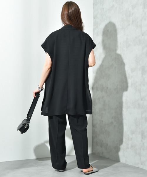 INTERPLANET(インタープラネット)の「サラサラ合繊センタープレスパンツ(その他パンツ・レディース・ブラック/チャコールグレー/ブラウン・FREE)」の14枚目の写真