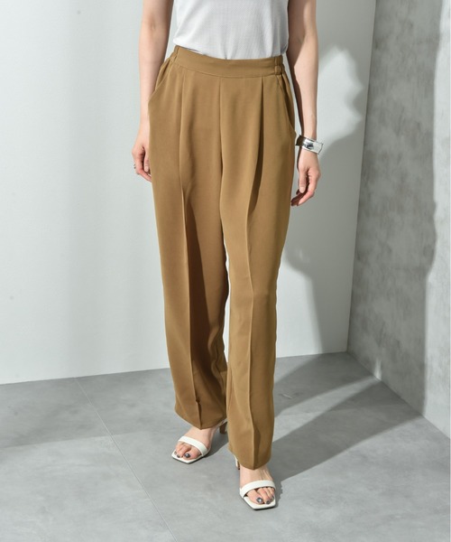 INTERPLANET(インタープラネット)の「サラサラ合繊センタープレスパンツ(その他パンツ・レディース・ブラック/チャコールグレー/ブラウン・FREE)」の20枚目の写真