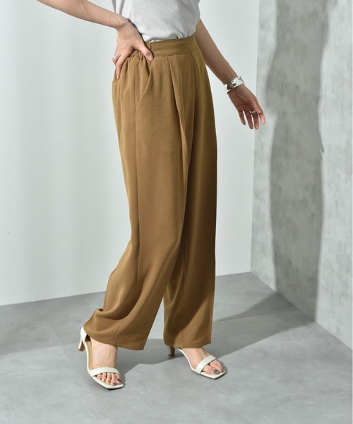 INTERPLANET(インタープラネット)の「サラサラ合繊センタープレスパンツ(その他パンツ・レディース・ブラック/チャコールグレー/ブラウン・FREE)」の21枚目の写真