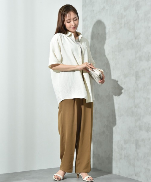 INTERPLANET(インタープラネット)の「サラサラ合繊センタープレスパンツ(その他パンツ・レディース・ブラック/チャコールグレー/ブラウン・FREE)」の18枚目の写真