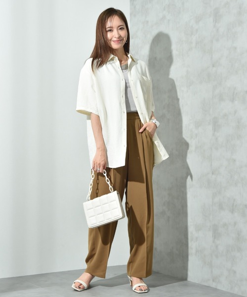 INTERPLANET(インタープラネット)の「サラサラ合繊センタープレスパンツ(その他パンツ・レディース・ブラック/チャコールグレー/ブラウン・FREE)」の17枚目の写真