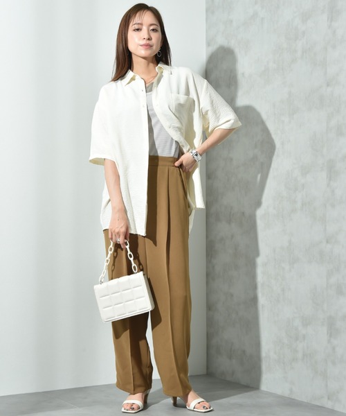 INTERPLANET(インタープラネット)の「サラサラ合繊センタープレスパンツ(その他パンツ・レディース・ブラック/チャコールグレー/ブラウン・FREE)」の19枚目の写真