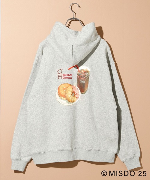 LEPSIM（レプシィム）の「【Mister Donut×LEPSIM】イラストパーカー　286027（パーカー・レディース・グレー/ネイビー・FREE）」の4枚目の写真