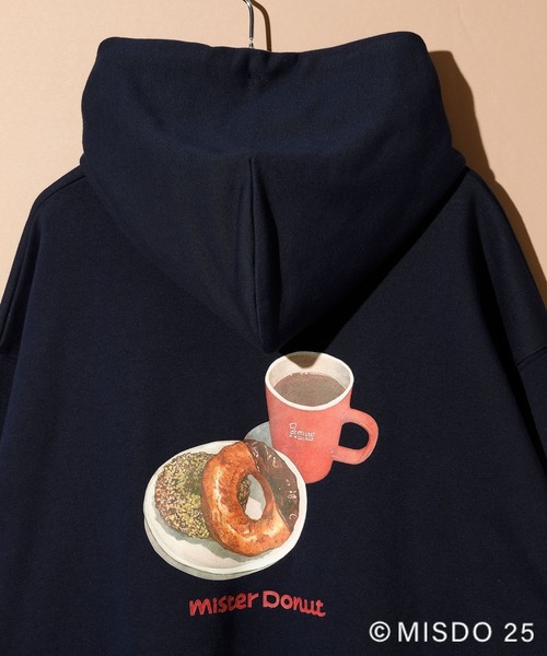 LEPSIM（レプシィム）の「【Mister Donut×LEPSIM】イラストパーカー　286027（パーカー・レディース・グレー/ネイビー・FREE）」の10枚目の写真