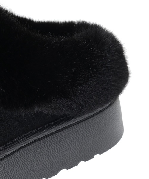 Green　Parks（グリーンパークス）の「・minia フェイクムートンスリッポン（ブーツ・レディース・ブラック/キャメル・39/37/38）」の9枚目の写真