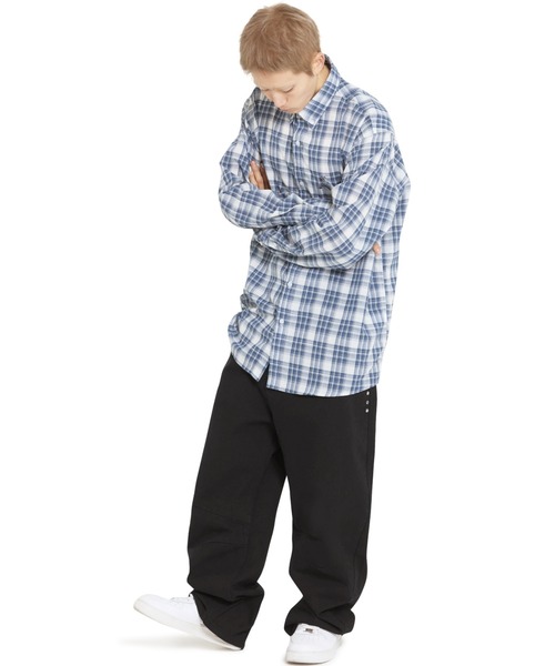 OY(オーワイ)の「『OY/オーワイ』 DUAL POCKET CHECK SHIRT/デュアルポケットチェックシャツ(シャツ/ブラウス・レディース・ブルー/ブラック・M/L)」の11枚目の写真