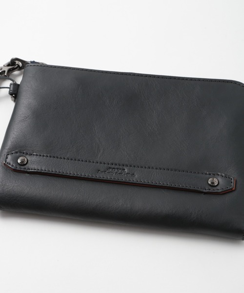 CROWDED CLOSET（クラウデッドクローゼット）の「【JOYA/ジョヤ】リアルレザーコンパクトクラッチバッグ（クラッチバッグ・メンズ・ブラック/ネイビー・FREE）」の10枚目の写真