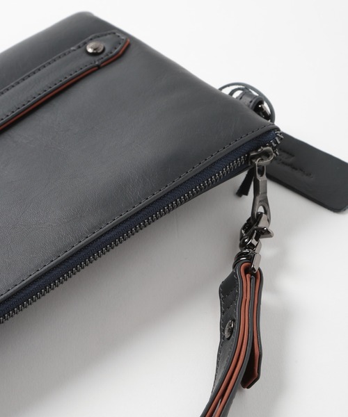 CROWDED CLOSET（クラウデッドクローゼット）の「【JOYA/ジョヤ】リアルレザーコンパクトクラッチバッグ（クラッチバッグ・メンズ・ブラック/ネイビー・FREE）」の12枚目の写真