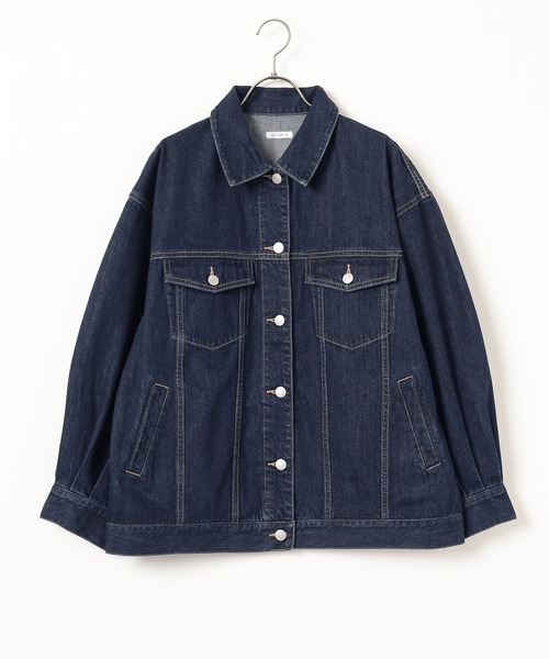 Honeys（ハニーズ）の「ゆるＧジャン（デニムジャケット・レディース・ライトブルー/インディゴブルー/ライトインディゴブルー・L/LL/M）」の18枚目の写真