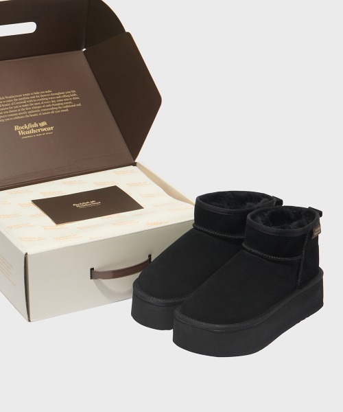 ROCKFISH WEATHERWEAR（ロックフィッシュウェザーウェア）の「ORIGINAL MAXI FLATFORM WINTER BOOTS_MINI 3.5"（ブーツ・レディース・モカ/ベージュ/ブラック・24.0cm/25.0cm/23.0cm）」の7枚目の写真