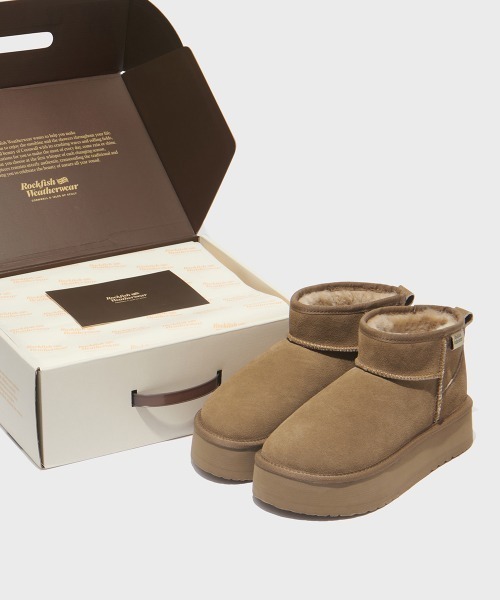 ROCKFISH WEATHERWEAR（ロックフィッシュウェザーウェア）の「ORIGINAL MAXI FLATFORM WINTER BOOTS_MINI 3.5"（ブーツ・レディース・モカ/ベージュ/ブラック・24.0cm/25.0cm/23.0cm）」の10枚目の写真