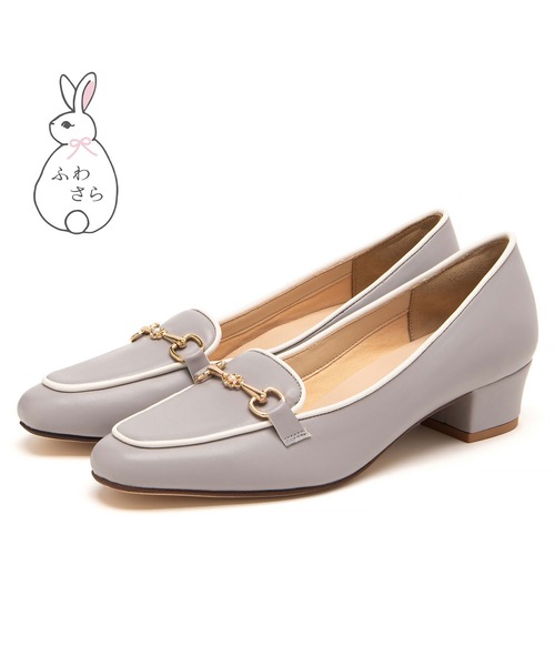 JELLY BEANS（ジェリービーンズ）の「フラワービットローファーパンプス<ふわさら>＜痛くない!＞＜疲れない＞(204-51882)JELLY BEANS(ジェリービーンズ)（パンプス・レディース・ライトグレー/ホワイト・21.5/22/22.5/23/23.5/24/24.5/25/25.5）」の16枚目の写真