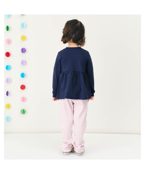 apres les cours(アプレレクール)の「【ジュニア対応】ペプラム長袖Tシャツ/7days Style(Tシャツ/カットソー・キッズ・レッド/アイボリー/ミント/ネイビー/ラベンダー・90/100/120/80/130/110/140)」の10枚目の写真