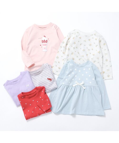 apres les cours(アプレレクール)の「【ジュニア対応】ペプラム長袖Tシャツ/7days Style(Tシャツ/カットソー・キッズ・レッド/アイボリー/ミント/ネイビー/ラベンダー・90/100/120/80/130/110/140)」の15枚目の写真