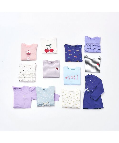 apres les cours(アプレレクール)の「【ジュニア対応】ペプラム長袖Tシャツ/7days Style(Tシャツ/カットソー・キッズ・レッド/アイボリー/ミント/ネイビー/ラベンダー・90/100/120/80/130/110/140)」の16枚目の写真