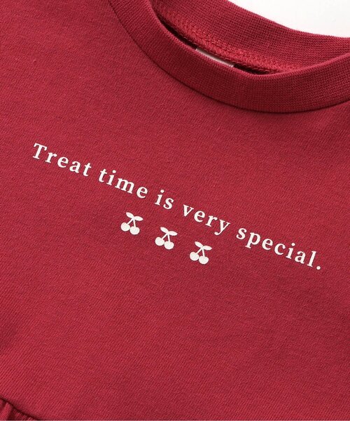 apres les cours(アプレレクール)の「【ジュニア対応】ペプラム長袖Tシャツ/7days Style(Tシャツ/カットソー・キッズ・レッド/アイボリー/ミント/ネイビー/ラベンダー・90/100/120/80/130/110/140)」の21枚目の写真