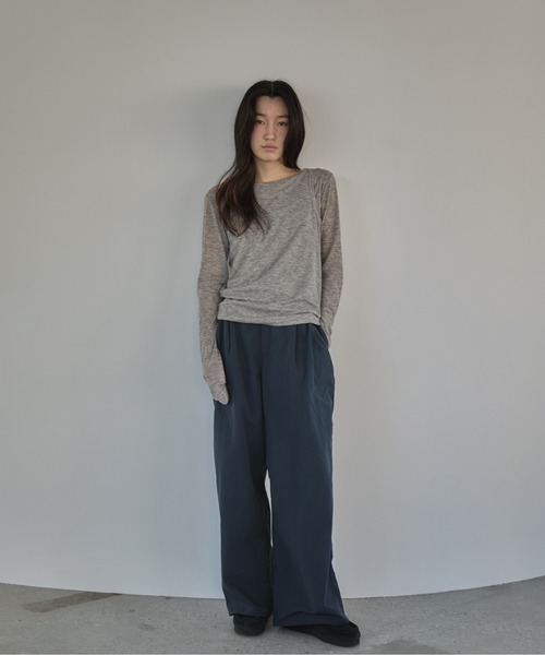 feepur（フェピュール）の「タンクレイヤードシアーロンTee（Tシャツ/カットソー・レディース・アイボリー/ブラック/杢グレー・MEDIUM）」の12枚目の写真