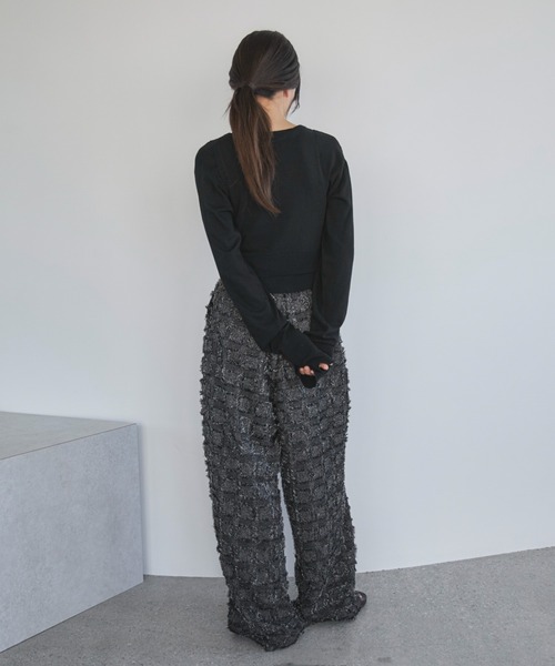 feepur（フェピュール）の「【セットアップ可】フリンジタックパンツ（その他パンツ・レディース・ネイビー/ブラック・SMALL/MEDIUM）」の14枚目の写真