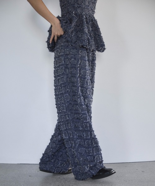 feepur（フェピュール）の「【セットアップ可】フリンジタックパンツ（その他パンツ・レディース・ネイビー/ブラック・SMALL/MEDIUM）」の18枚目の写真