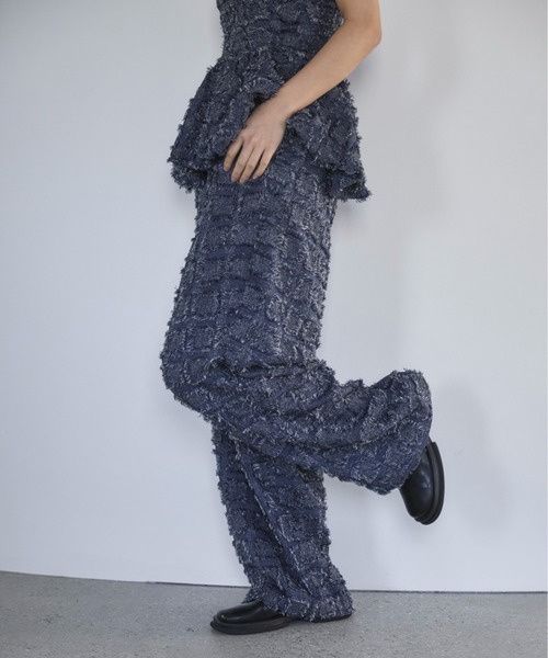 feepur（フェピュール）の「【セットアップ可】フリンジタックパンツ（その他パンツ・レディース・ネイビー/ブラック・SMALL/MEDIUM）」の17枚目の写真