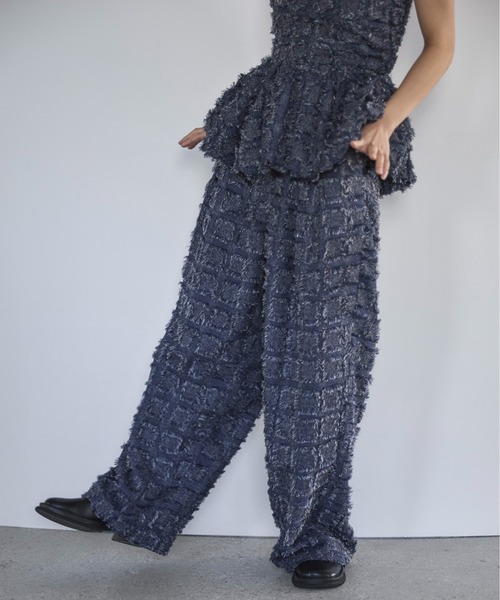 feepur（フェピュール）の「【セットアップ可】フリンジタックパンツ（その他パンツ・レディース・ネイビー/ブラック・SMALL/MEDIUM）」の11枚目の写真