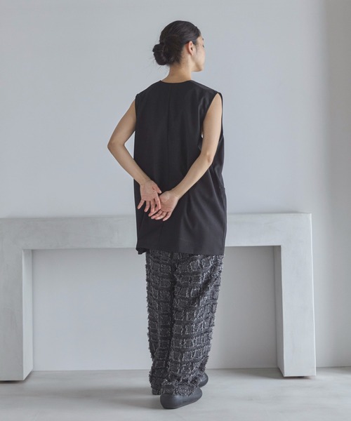 feepur（フェピュール）の「【セットアップ可】フリンジタックパンツ（その他パンツ・レディース・ネイビー/ブラック・SMALL/MEDIUM）」の19枚目の写真