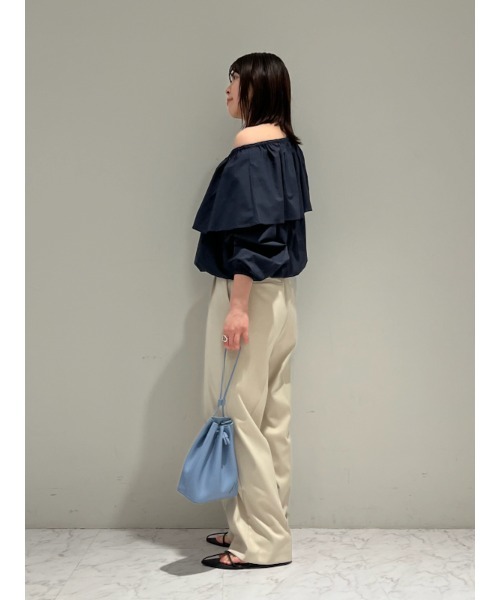 Mila Owen（ミラオーウェン）の「マーベルトデザインタックワイドパンツ（スラックス・レディース・モカ/ブラック/アイボリー・1/0）」の19枚目の写真